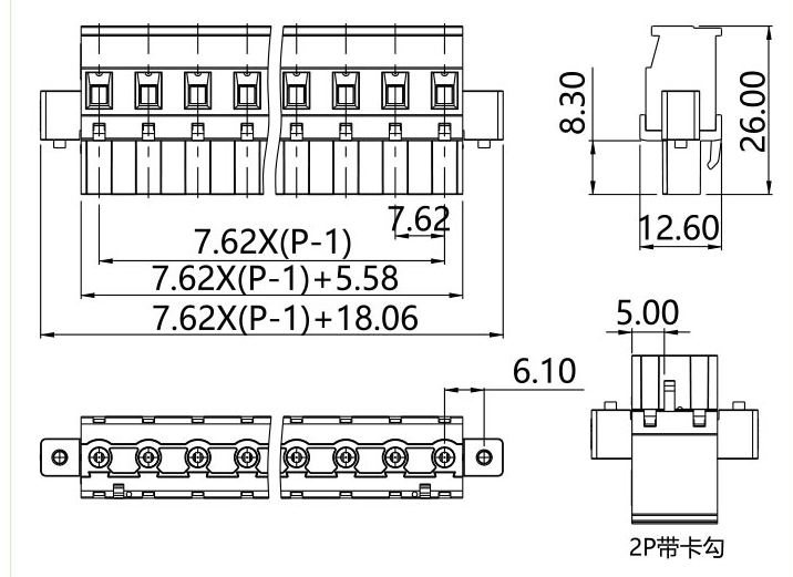 插拔式端子臺(tái)-插頭PGF-762RL(圖1)