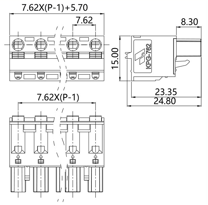 插拔式端子臺(tái)-插頭KPG-762(圖1) 插拔式端子臺(tái)-插頭KPG-762(圖1)
